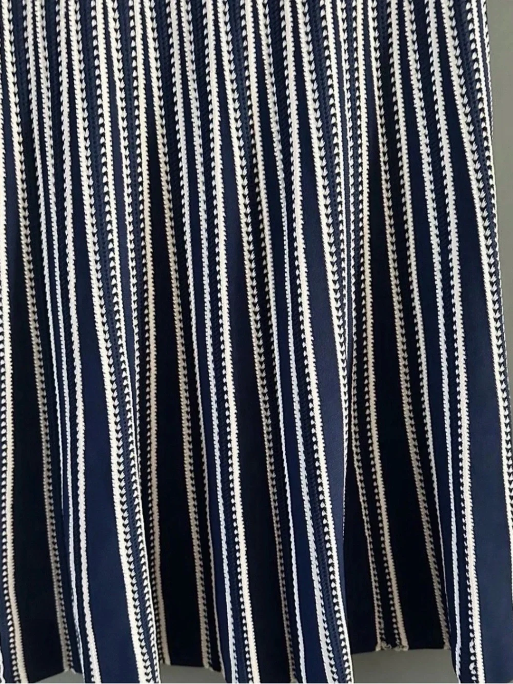 Milly Navy and White Vertical Stripe Midi Tank Dress - Picture 4 of 4